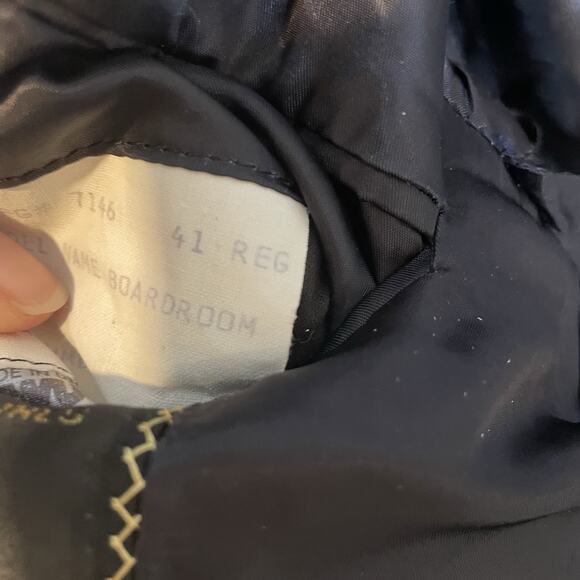 Hickey Freeman Sport Coat Mens 41R 100% Cashmere Blazer Jacket Blue Herringbone - Picture 8 of 10